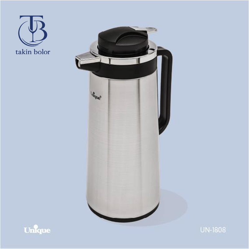 فلاسک استیل 1.9 لیتری با دستگیره و درب مشکی