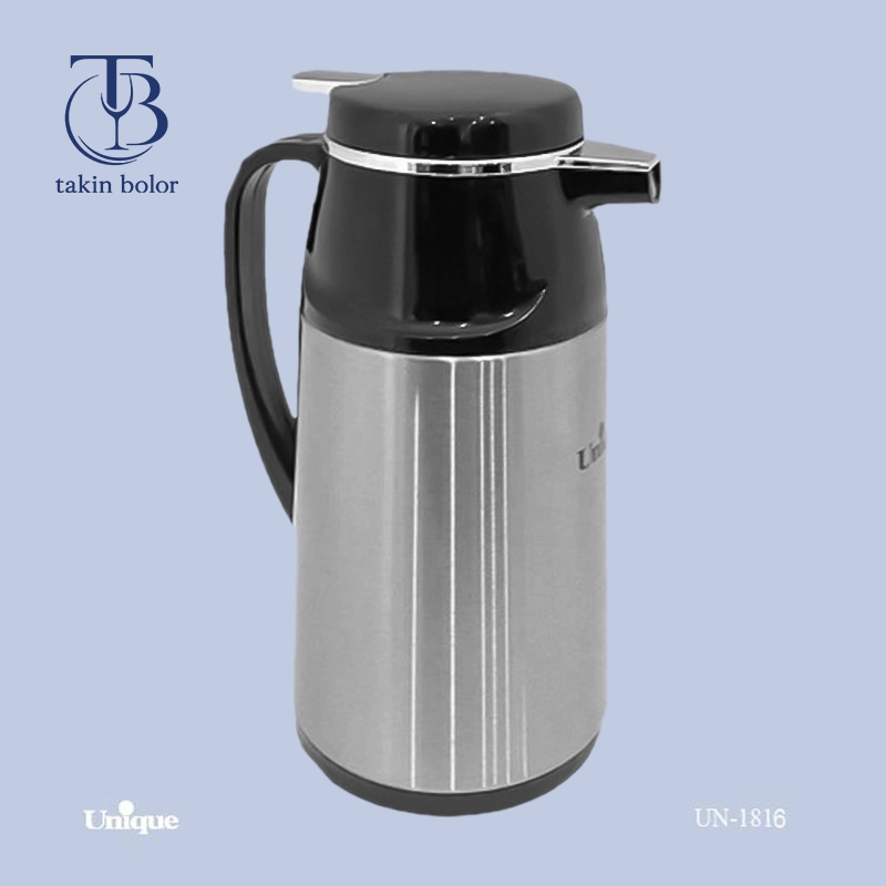 فلاسک استیل 1.8 لیتری با دستگیره و درب مشکی