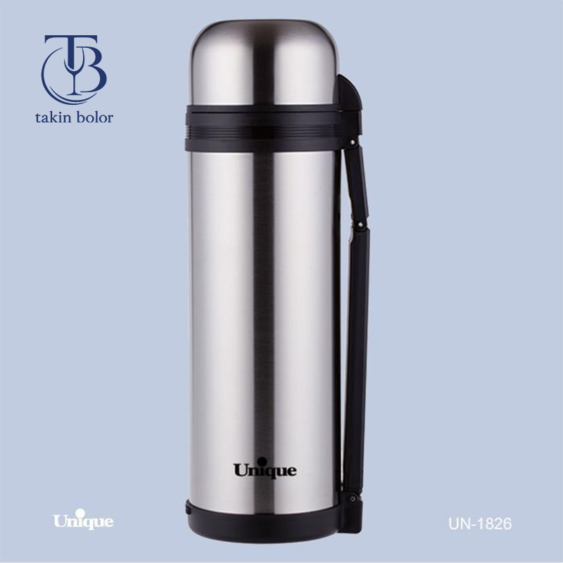 فلاسک استیل 1.5 لیتری با بند مشکی
