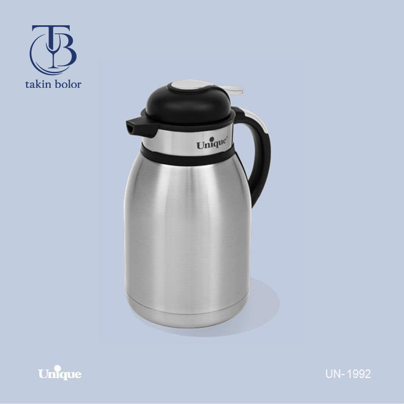 فلاسک استیل 1.5 لیتری با دستگیره و درب مشکی