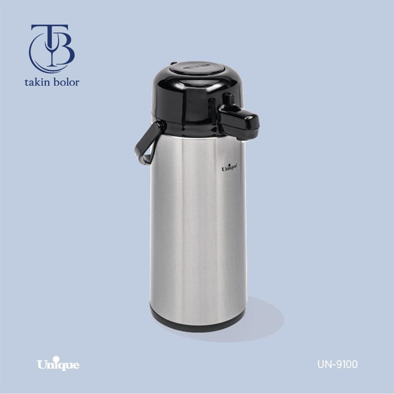 فلاسک استیل 2.5 لیتری با دستگیره و درب مشکی