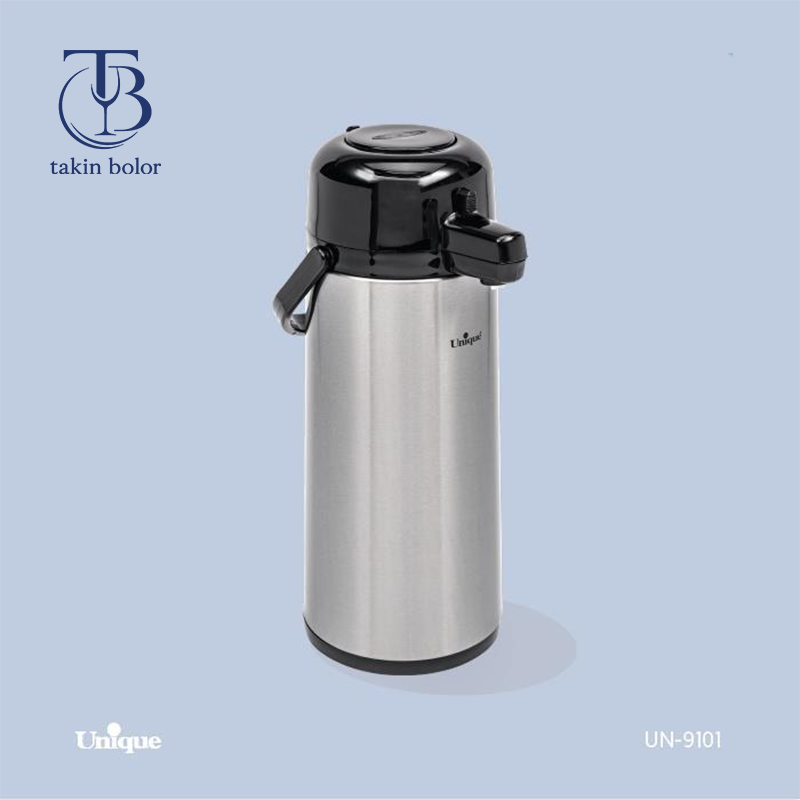 فلاسک استیل 2.5 لیتری با دستگیره و درب مشکی