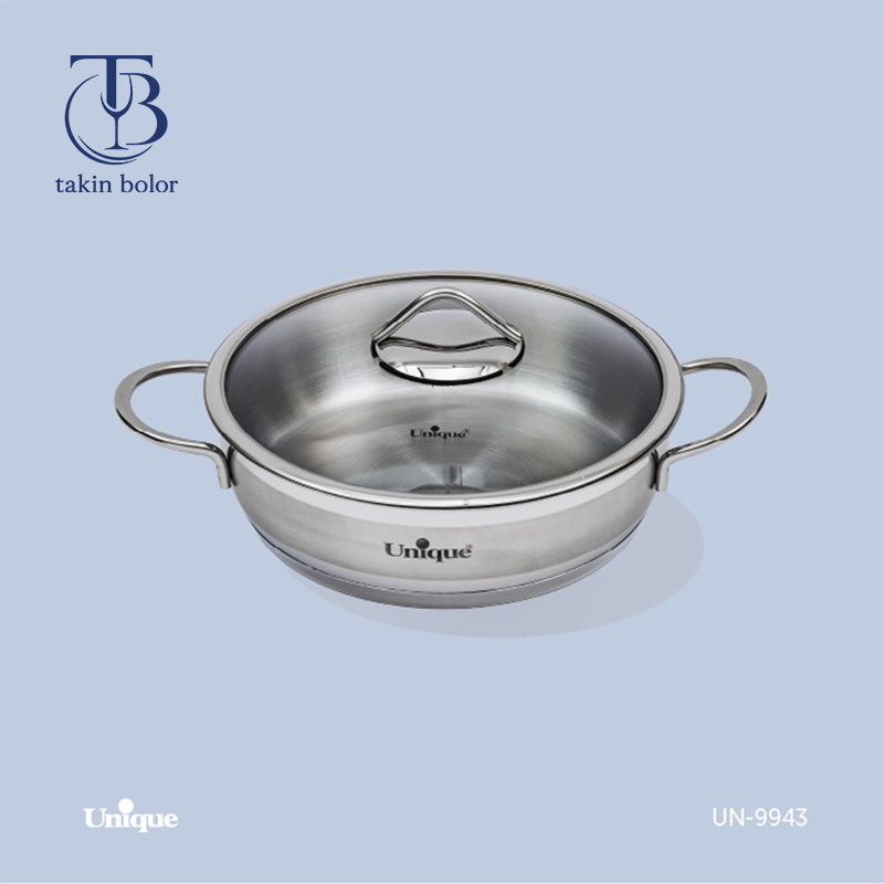 ماهیتابه دو دسته استیل سایز 24