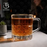 فنجان شیشه ای لب طلا از جنس بلور